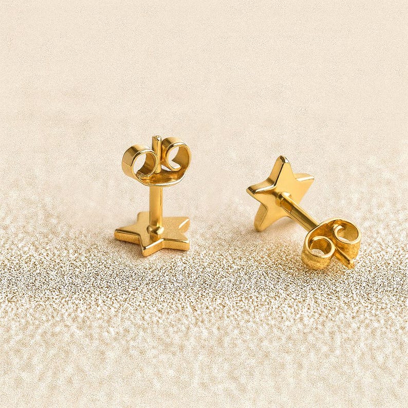 925 Sterling Silver Star Stud Earrings