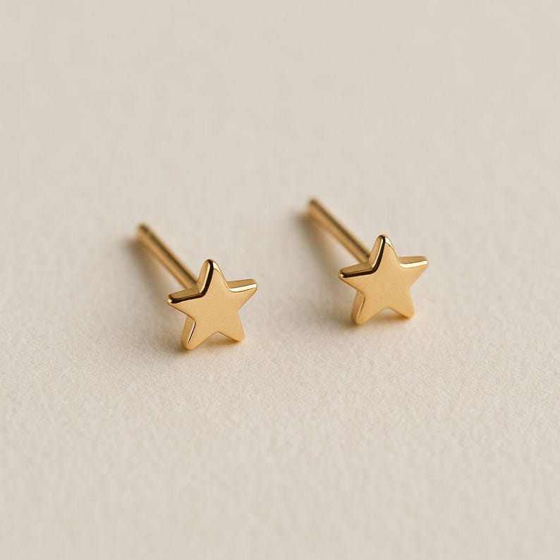 925 Sterling Silver Star Stud Earrings
