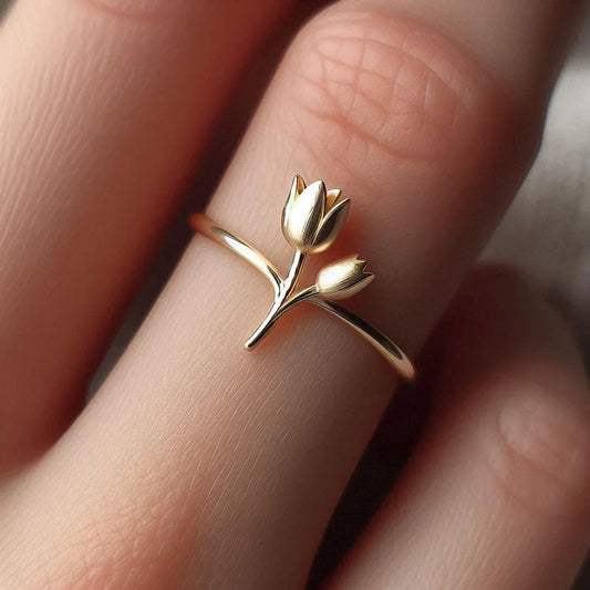 Tulip Ring – Minimalist Handmade Jewelry for Everyday Wear