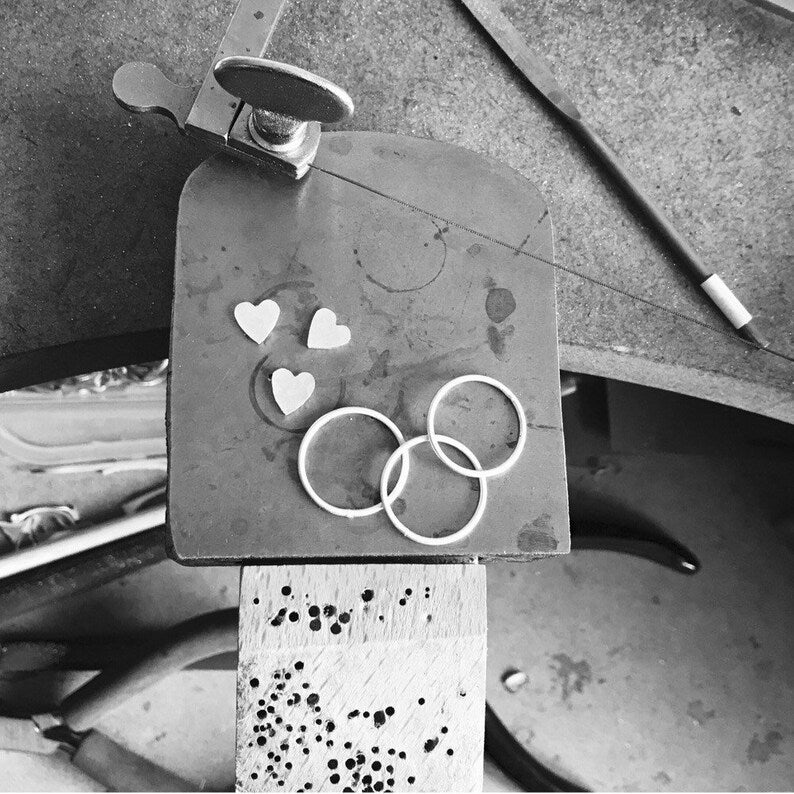 Hammered Heart Ring in Sterling Silver | Romantic Gift for Her