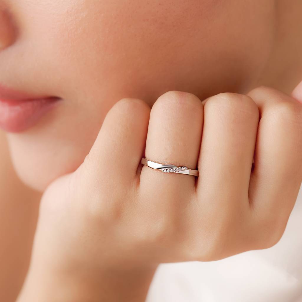 The Silent Promise Rhodium Plated Ring – Elegant Promise & Couple Ring for Women