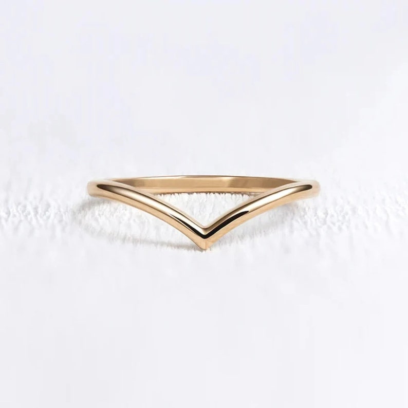 925 Sterling Silver Chevron Ring, V Shaped Ring